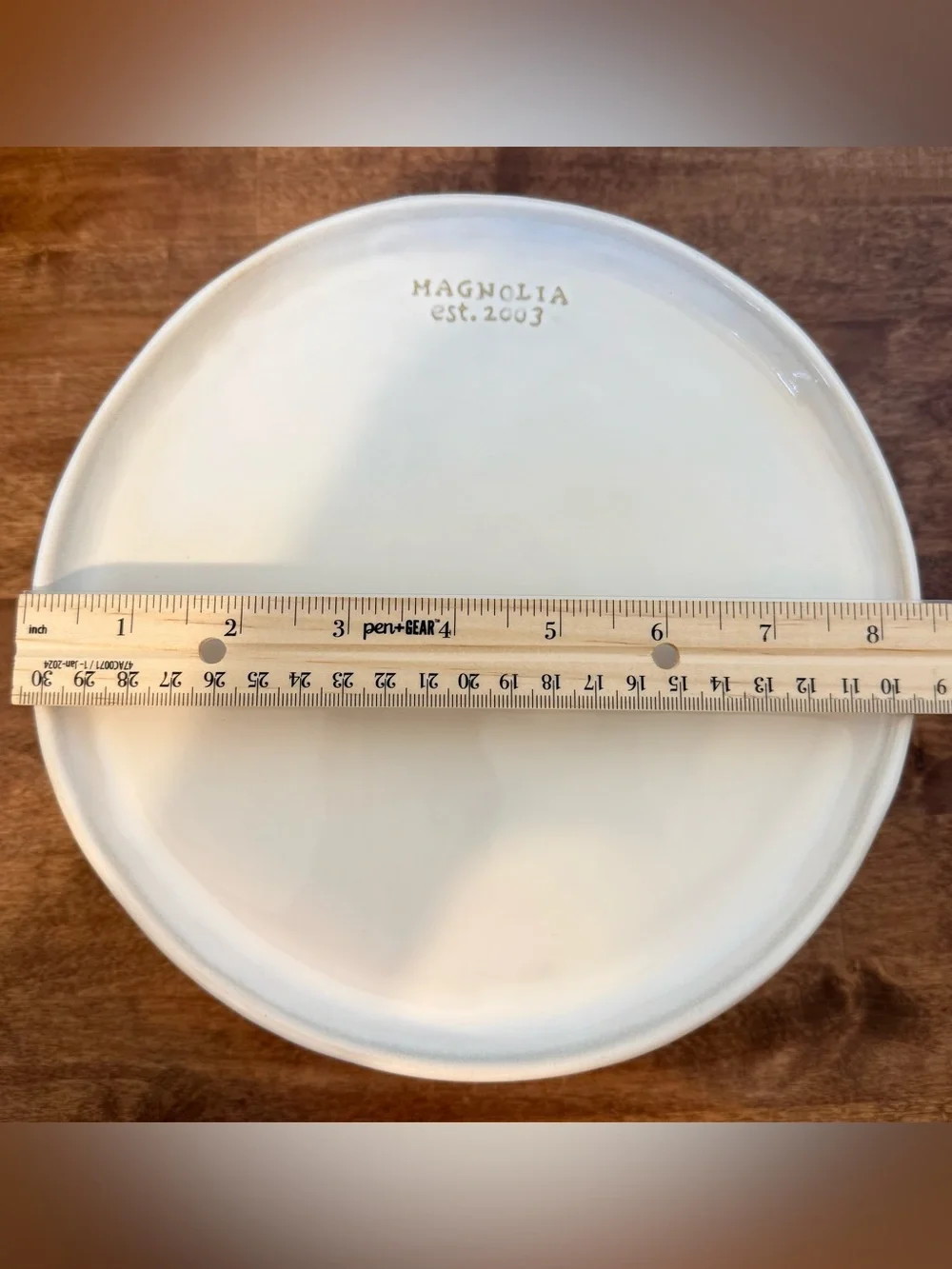 Magnolia Home Ceramic Footed Cake Stand 8.5” Cream